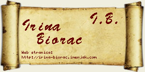 Irina Biorac vizit kartica